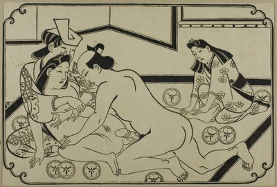 Een blad uit een shunga-album door Hishikawa Moronobu