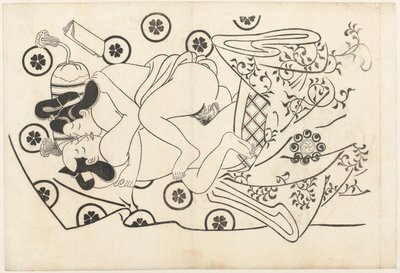Erotische voorstelling door Hishikawa Moroshige (attributed to)