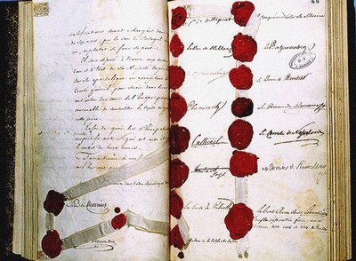 De slotakte van het Congres van Wenen, 9 juni 1815 door Historical Document