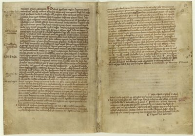 Verzen over Magna Carta in de Kroniek van Melrose Abbey door Historical Document