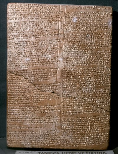 oude oosterse kunst (Hettitisch): Spijkerschrift tablet in Hettitische taal. Ba... door Hittite