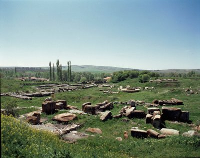Uitzicht op de ruïnes van de site door Hittite Hittite