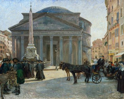 Van Pantheonplein in Rome door Hjalmer Eilif Emanuel Peterssen
