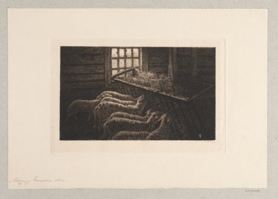 De schapenstal door Holger Valdemar Rasmussen Magaard