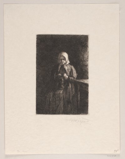 Oude vrouw door Holger Valdemar Rasmussen Magaard