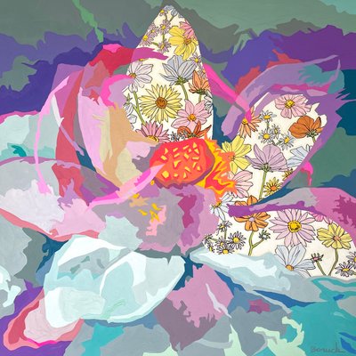 Floraal abstract #10 door Holly Boruck