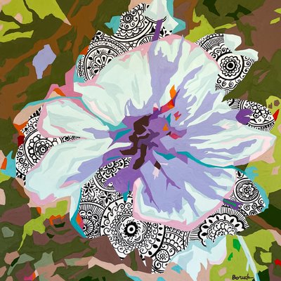 Floraal abstract #4 door Holly Boruck