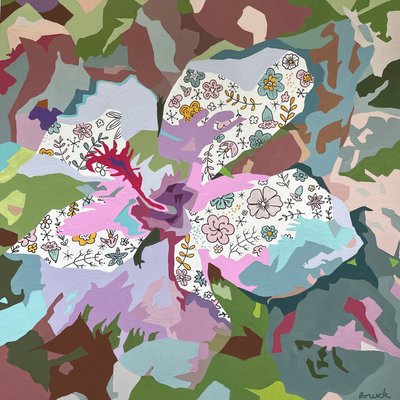 Floraal abstract #7 door Holly Boruck