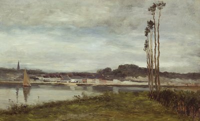 Aan de Seine, ca. 1895 door Homer Dodge Martin