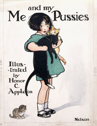 Een omslagontwerp voor Me and my Pussies door Honor Charlotte Appleton