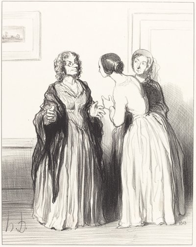 (1er Bas Bleu) - Laten we van de gelegenheid gebruik maken... door Honoré Daumier