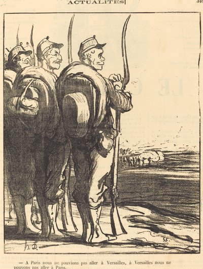 In Parijs konden we niet... naar Versailles gaan... door Honoré Daumier