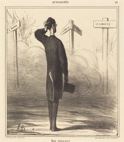 Rechts of links? door Honoré Daumier