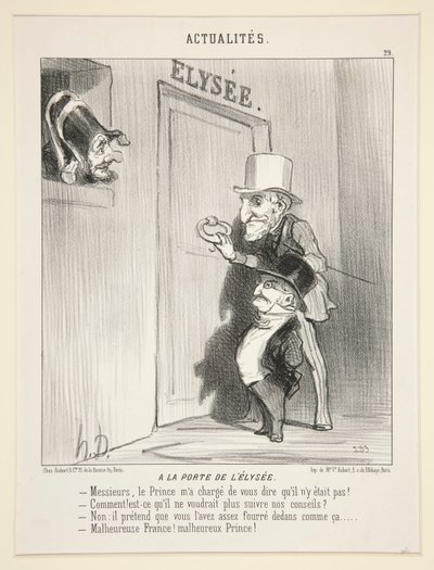 A la porte de l door Honoré Daumier