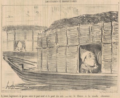 Te huur, jongenswoningen tussen de... door Honoré Daumier