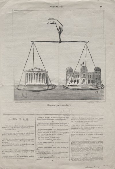 Actualiteiten (Nr. 10): Parlementair regime door Honoré Daumier