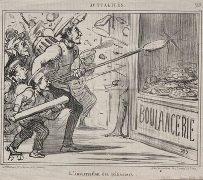 De Opstand van de Banketbakkers door Honoré Daumier