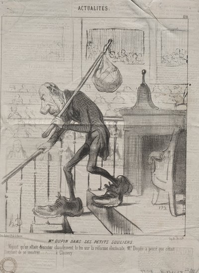 Actualiteiten nr. 128: Meneer Dupin in zijn kleine schoenen door Honoré Daumier