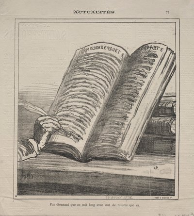 Actualiteiten nr. 77: Wees niet verbaasd dat het lang is en met veel correcties, 1872 door Honoré Daumier