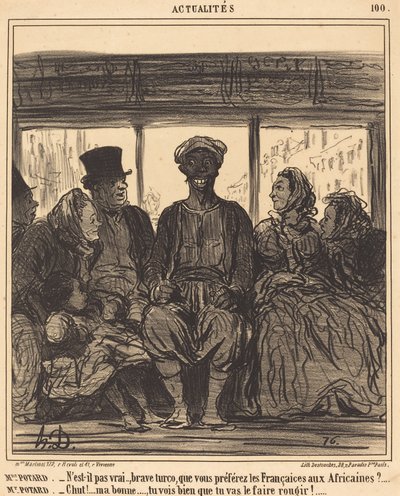Actualiteiten: Mevrouw Potard - Is het niet waar, dappere Turco... door Honoré Daumier