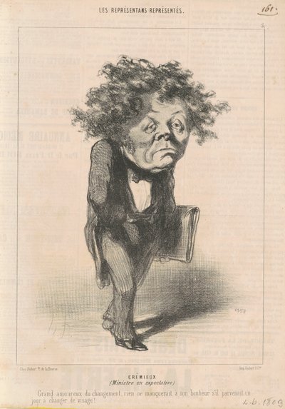 Adolphe Crémieux door Honoré Daumier