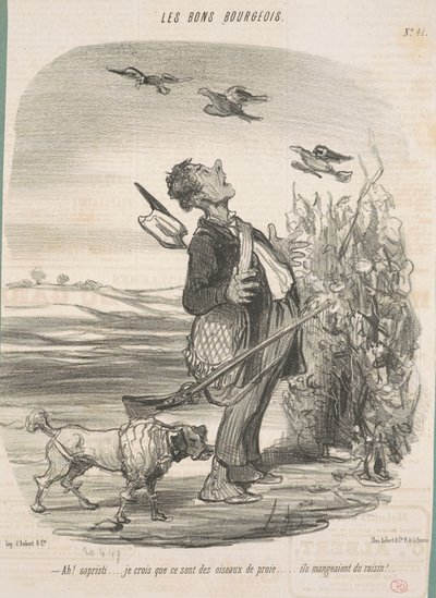 Ah! ... Ik denk dat het roofvogels zijn ... door Honoré Daumier