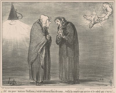 Ah! Mijn arme mevrouw Chaffarou... door Honoré Daumier