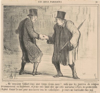Ah! Mijnheer Gobinet, in welke tijd ... door Honoré Daumier