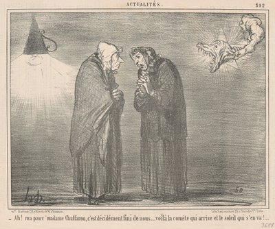 Ah! Arme mevrouw Chaffarou... door Honoré Daumier
