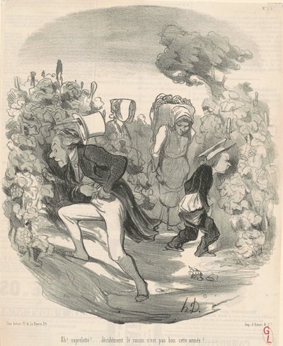 Ah! Saperlotte! ... De druiven zijn dit jaar niet goed! ... door Honoré Daumier