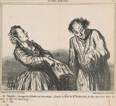 Ah! Théophile... ik hoor geweldige dingen... door Honoré Daumier