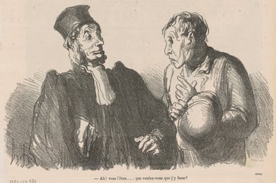Ah! U bent het... wat wilt u dat... door Honoré Daumier