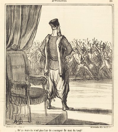Ah! Ze Lijken Niet Meer op Mij te Letten door Honoré Daumier