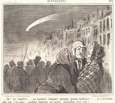 Ah!... de kometen... door Honoré Daumier
