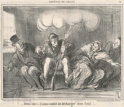 Allons Bon! Ik was vergeten mijn geweer te ontladen! door Honoré Daumier