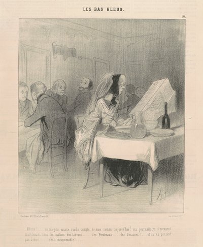 Vooruit! ... Men heeft nog geen verslag uitgebracht over mijn roman ... door Honoré Daumier