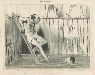 Allons lancez vous père goutot... door Honoré Daumier