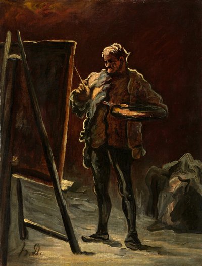 Een kunstenaar, ca.1870-75 door Honoré Daumier