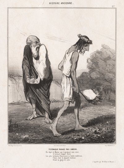 Oude Geschiedenis: Pl. 27, Telemachus Verwoest door Liefde (Histoire Ancienne: Pl. 27, Télémaque ravagé par l
