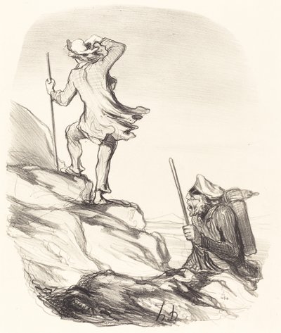 Zie je een beschaafde plek... door Honoré Daumier