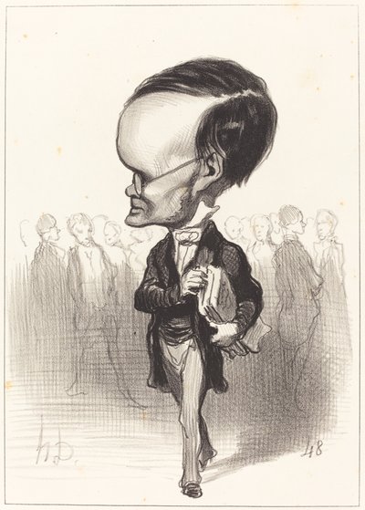 Arm. Jacques Lherbette door Honoré Daumier