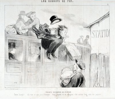 Werk van Honore Daumier (1808-1879). Charivari dateert uit 1843: Serie 