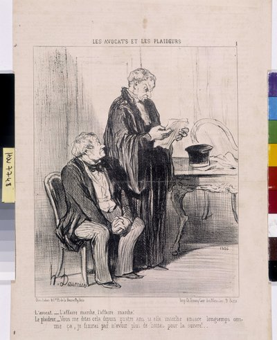 Werk van Honore Daumier (1808-1879). Charivari dateert uit 1851: Serie 