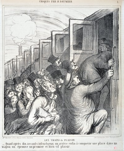 Werk van Honore Daumier (1808-1879). Charivari dateert uit 1864: Serie 
