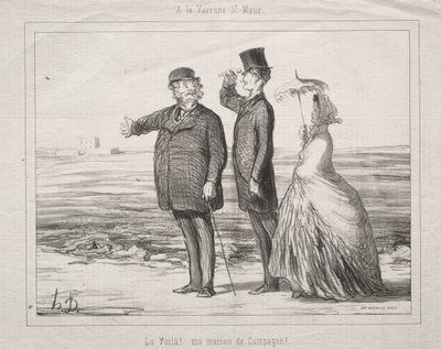 In Varenne-Saint-Maur: Zie! Hier is het, mijn huis op het platteland! door Honoré Daumier