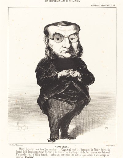 Ath. L. Charles Coquerel door Honoré Daumier