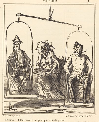 Wacht... dit moet nog... door Honoré Daumier