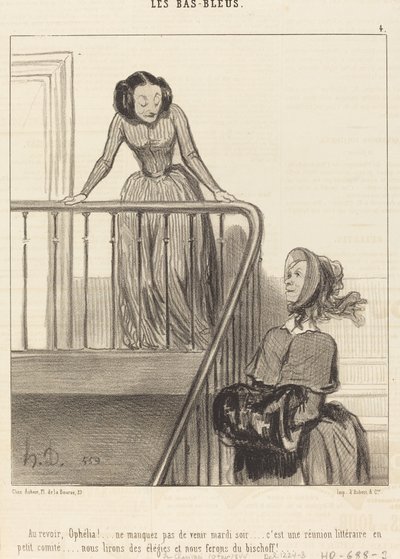 Vaarwel, Ophelia!... mis niet... door Honoré Daumier