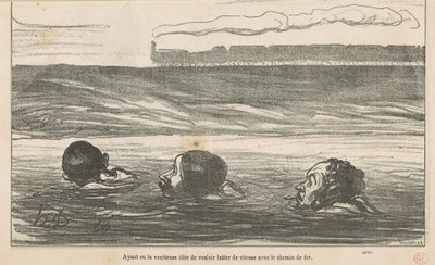 Met het ijdele idee om te willen door Honoré Daumier