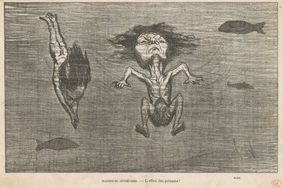 Onverschrokken Zwemmers door Honoré Daumier